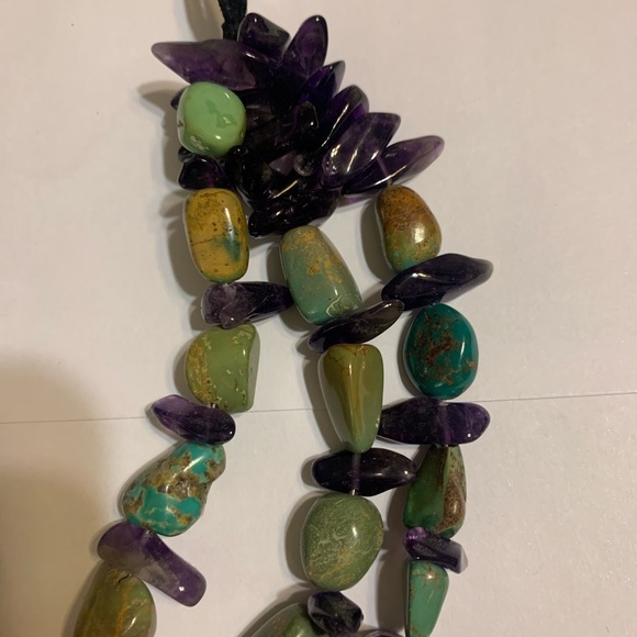 Turquoise and Amethyst Necklace - Picture 3 of 3